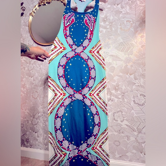 Mara Hoffman bodycon psychedelic snake print rare - Picture 1 of 7